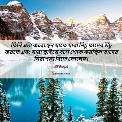 Picture 06 - ইয়োব 5:11 BENIRV - তিনি এটা করেছেন - Bible Verse Picture