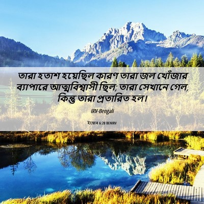 Picture 06 - ইয়োব 6:20 BENIRV - তারা হতাশ হয়েছিল - Bible Verse Picture