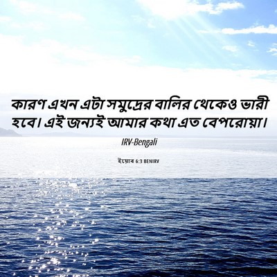 Picture 06 - ইয়োব 6:3 BENIRV - কারণ এখন এটা - Bible Verse Picture