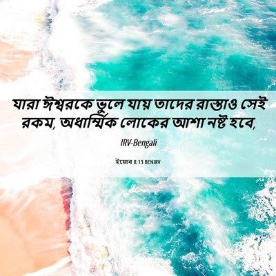 Picture 06 - ইয়োব 8:13 BENIRV - যারা ঈশ্বরকে ভুলে - Bible Verse Picture
