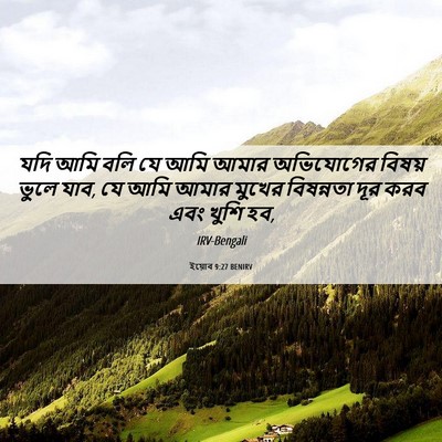 Picture 06 - ইয়োব 9:27 BENIRV - যদি আমি বলি যে আমি - Bible Verse Picture