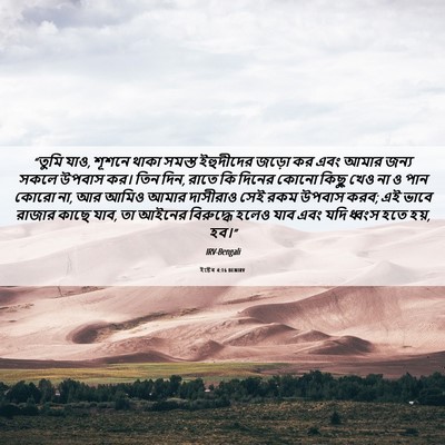 Picture 06 - ইষ্টেৰ 4:16 BENIRV - “তুমি যাও, শূশনে - Bible Verse Picture