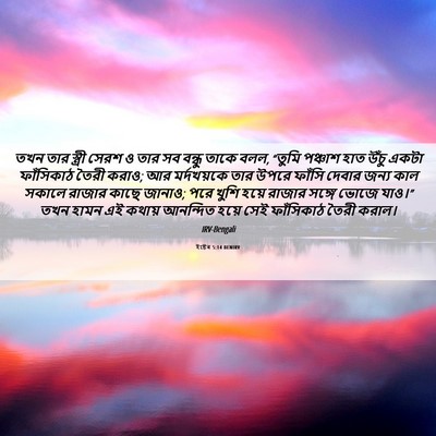 Picture 06 - ইষ্টেৰ 5:14 BENIRV - তখন তার স্ত্রী - Bible Verse Picture