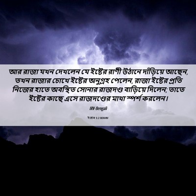 Picture 06 - ইষ্টেৰ 5:2 BENIRV - আর রাজা যখন দেখলেন - Bible Verse Picture