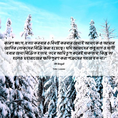Picture 06 - ইষ্টেৰ 7:4 BENIRV - কারণ ধ্বংস, হত্যা - Bible Verse Picture