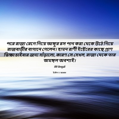 Picture 06 - ইষ্টেৰ 7:7 BENIRV - পরে রাজা রেগে - Bible Verse Picture