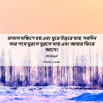 Picture 06 - উপদেশক 1:6 BENIRV - বাতাস দক্ষিণে বয় - Bible Verse Picture