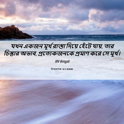 Picture 06 - উপদেশক 10:3 BENIRV - যখন একজন মূর্খ - Bible Verse Picture