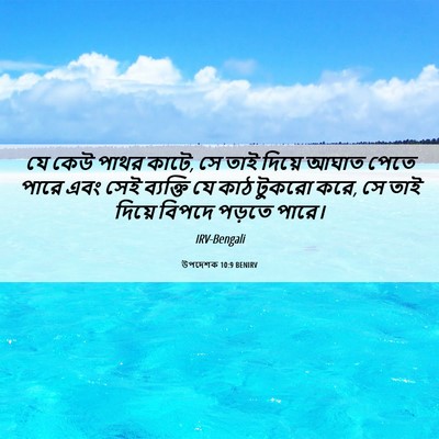 Picture 06 - উপদেশক 10:9 BENIRV - যে কেউ পাথর কাটে, - Bible Verse Picture