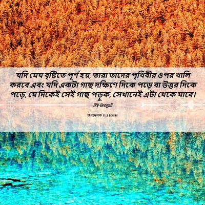 Picture 06 - উপদেশক 11:3 BENIRV - যদি মেঘ বৃষ্টিতে - Bible Verse Picture