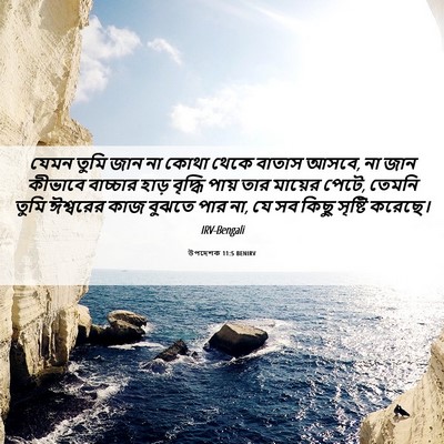Picture 06 - উপদেশক 11:5 BENIRV - যেমন তুমি জান না - Bible Verse Picture