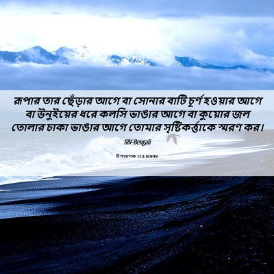 Picture 06 - উপদেশক 12:6 BENIRV - রূপার তার ছেঁড়ার - Bible Verse Picture