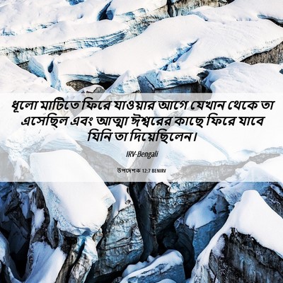Picture 06 - উপদেশক 12:7 BENIRV - ধূলো মাটিতে ফিরে - Bible Verse Picture
