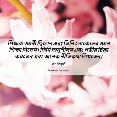 Picture 06 - উপদেশক 12:9 BENIRV - শিক্ষক জ্ঞানী - Bible Verse Picture