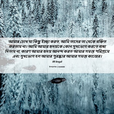 Picture 06 - উপদেশক 2:10 BENIRV - আমার চোখ যা কিছু - Bible Verse Picture