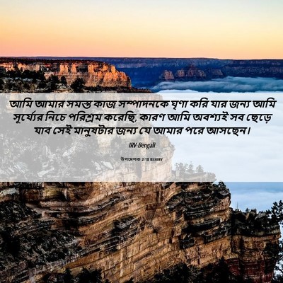 Picture 06 - উপদেশক 2:18 BENIRV - আমি আমার সমস্ত কাজ - Bible Verse Picture