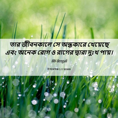 Picture 06 - উপদেশক 5:17 BENIRV - তার জীবনকালে সে - Bible Verse Picture
