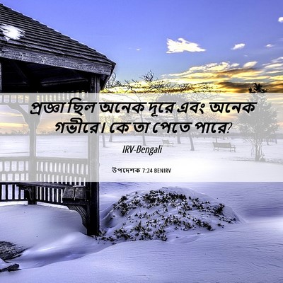 Picture 06 - উপদেশক 7:24 BENIRV - প্রজ্ঞা ছিল অনেক - Bible Verse Picture
