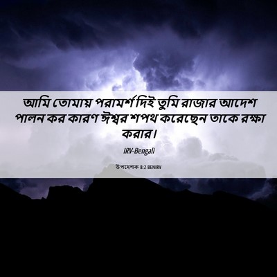 Picture 06 - উপদেশক 8:2 BENIRV - আমি তোমায় - Bible Verse Picture