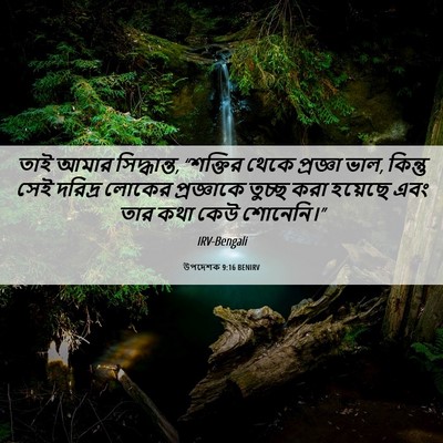 Picture 06 - উপদেশক 9:16 BENIRV - তাই আমার - Bible Verse Picture