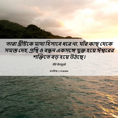 Picture 06 - কলচীয়া 2:19 BENIRV - তারা খ্রীষ্টকে - Bible Verse Picture