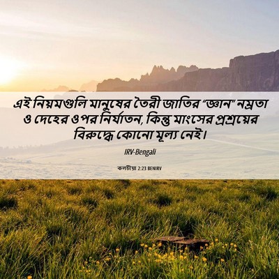 Picture 06 - কলচীয়া 2:23 BENIRV - এই নিয়মগুলি - Bible Verse Picture