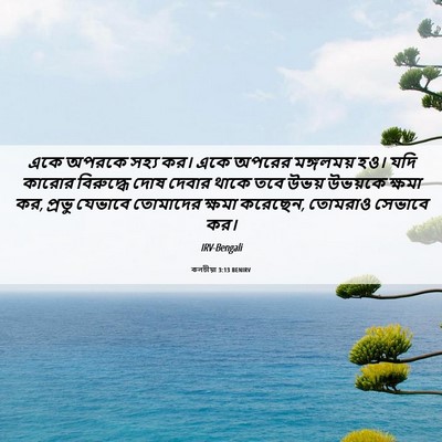 Picture 06 - কলচীয়া 3:13 BENIRV - একে অপরকে সহ্য কর। - Bible Verse Picture