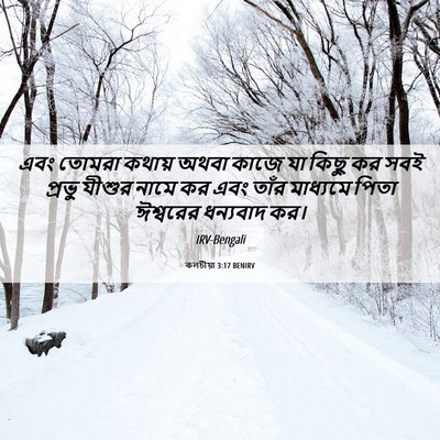Picture 06 - কলচীয়া 3:17 BENIRV - এবং তোমরা কথায় - Bible Verse Picture