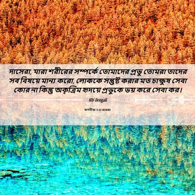 Picture 06 - কলচীয়া 3:22 BENIRV - দাসেরা, যারা - Bible Verse Picture