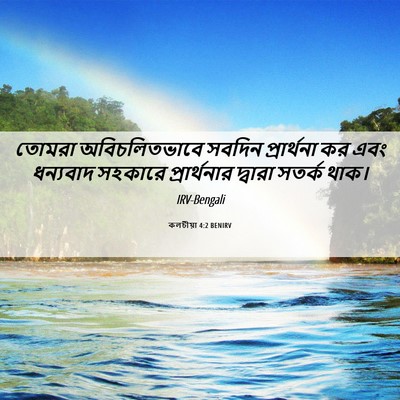 Picture 06 - কলচীয়া 4:2 BENIRV - তোমরা অবিচলিতভাবে - Bible Verse Picture