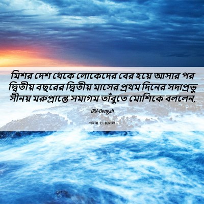 Picture 06 - গননা 1:1 BENIRV - মিশর দেশ থেকে - Bible Verse Picture