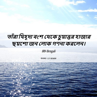 Picture 06 - গননা 1:27 BENIRV - তাঁরা যিহূদা বংশ - Bible Verse Picture