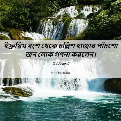 Picture 06 - গননা 1:33 BENIRV - ইফ্রয়িম বংশ থেকে - Bible Verse Picture