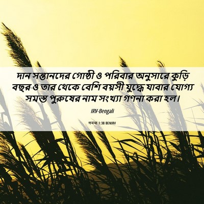 Picture 06 - গননা 1:38 BENIRV - দান সন্তানদের - Bible Verse Picture