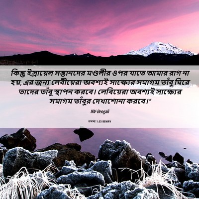 Picture 06 - গননা 1:53 BENIRV - কিন্তু ইস্রায়েল - Bible Verse Picture