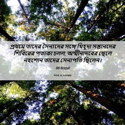 Picture 06 - গননা 10:14 BENIRV - প্রথমে তাদের - Bible Verse Picture