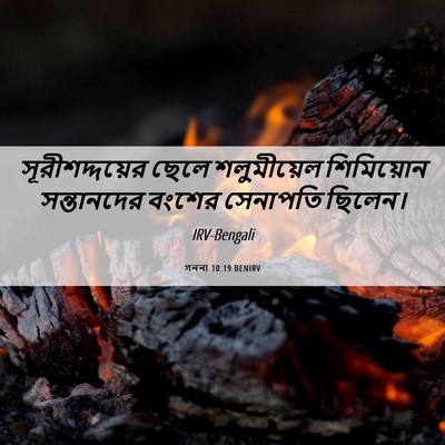 Picture 06 - গননা 10:19 BENIRV - সূরীশদ্দয়ের ছেলে - Bible Verse Picture