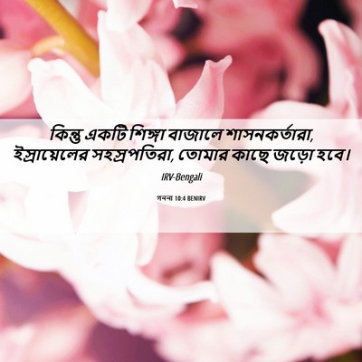 Picture 06 - গননা 10:4 BENIRV - কিন্তু একটি - Bible Verse Picture