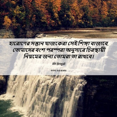 Picture 06 - গননা 10:8 BENIRV - হারোণের সন্তান - Bible Verse Picture