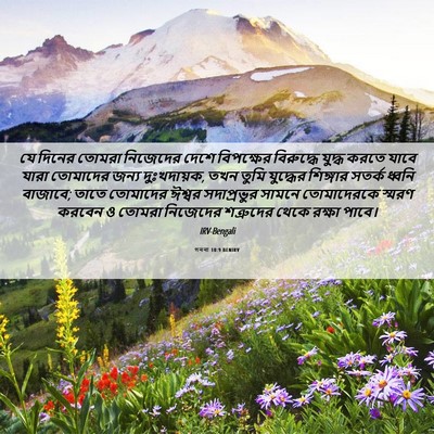 Picture 06 - গননা 10:9 BENIRV - যে দিনের তোমরা - Bible Verse Picture