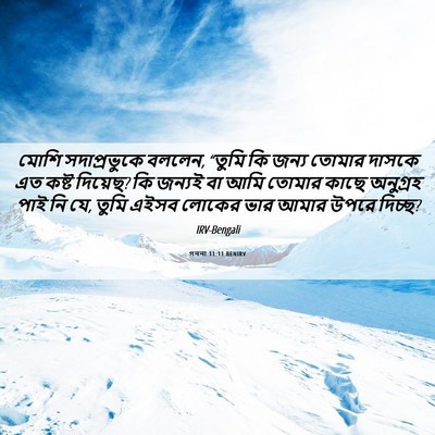 Picture 06 - গননা 11:11 BENIRV - মোশি সদাপ্রভুকে - Bible Verse Picture