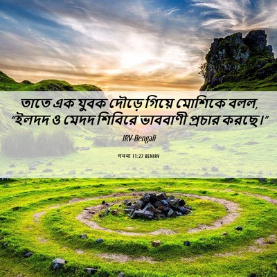 Picture 06 - গননা 11:27 BENIRV - তাতে এক যুবক দৌড়ে - Bible Verse Picture