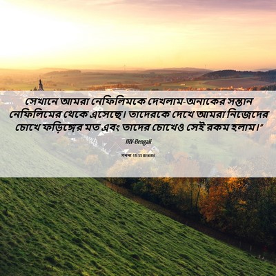Picture 06 - গননা 13:33 BENIRV - সেখানে আমরা - Bible Verse Picture
