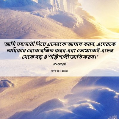 Picture 06 - গননা 14:12 BENIRV - আমি মহামারী দিয়ে - Bible Verse Picture