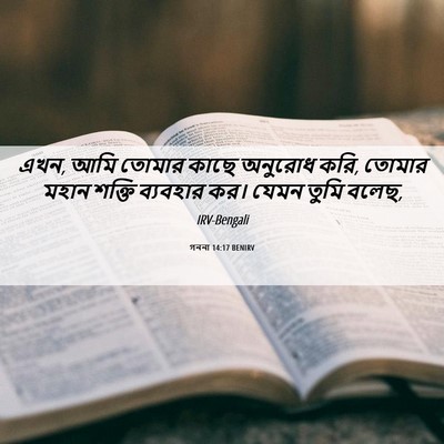 Picture 06 - গননা 14:17 BENIRV - এখন, আমি তোমার কাছে - Bible Verse Picture