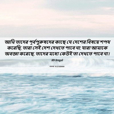 Picture 06 - গননা 14:23 BENIRV - আমি তাদের - Bible Verse Picture