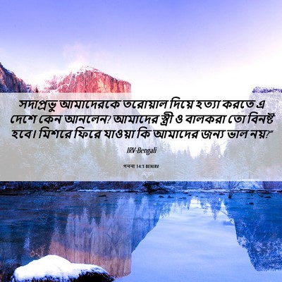 Picture 06 - গননা 14:3 BENIRV - সদাপ্রভু আমাদেরকে - Bible Verse Picture