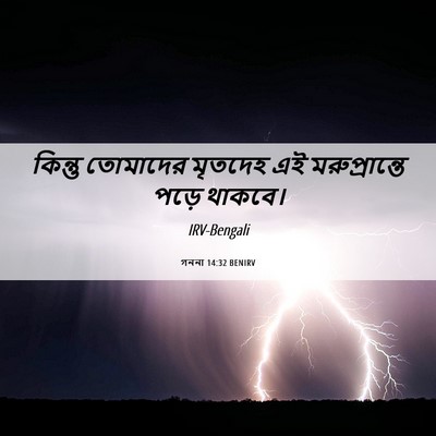 Picture 06 - গননা 14:32 BENIRV - কিন্তু তোমাদের - Bible Verse Picture