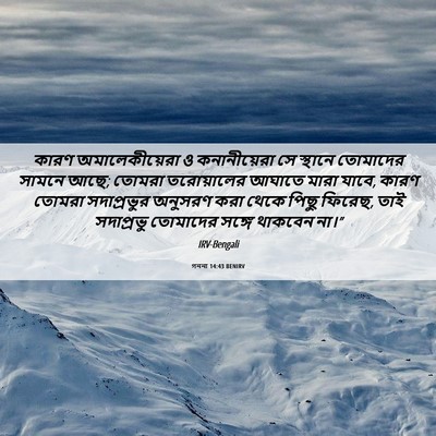 Picture 06 - গননা 14:43 BENIRV - কারণ অমালেকীয়েরা - Bible Verse Picture