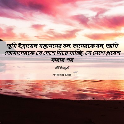 Picture 06 - গননা 15:18 BENIRV - তুমি ইস্রায়েল - Bible Verse Picture